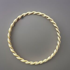 Elegant Solid Silver Twisted Bracelet